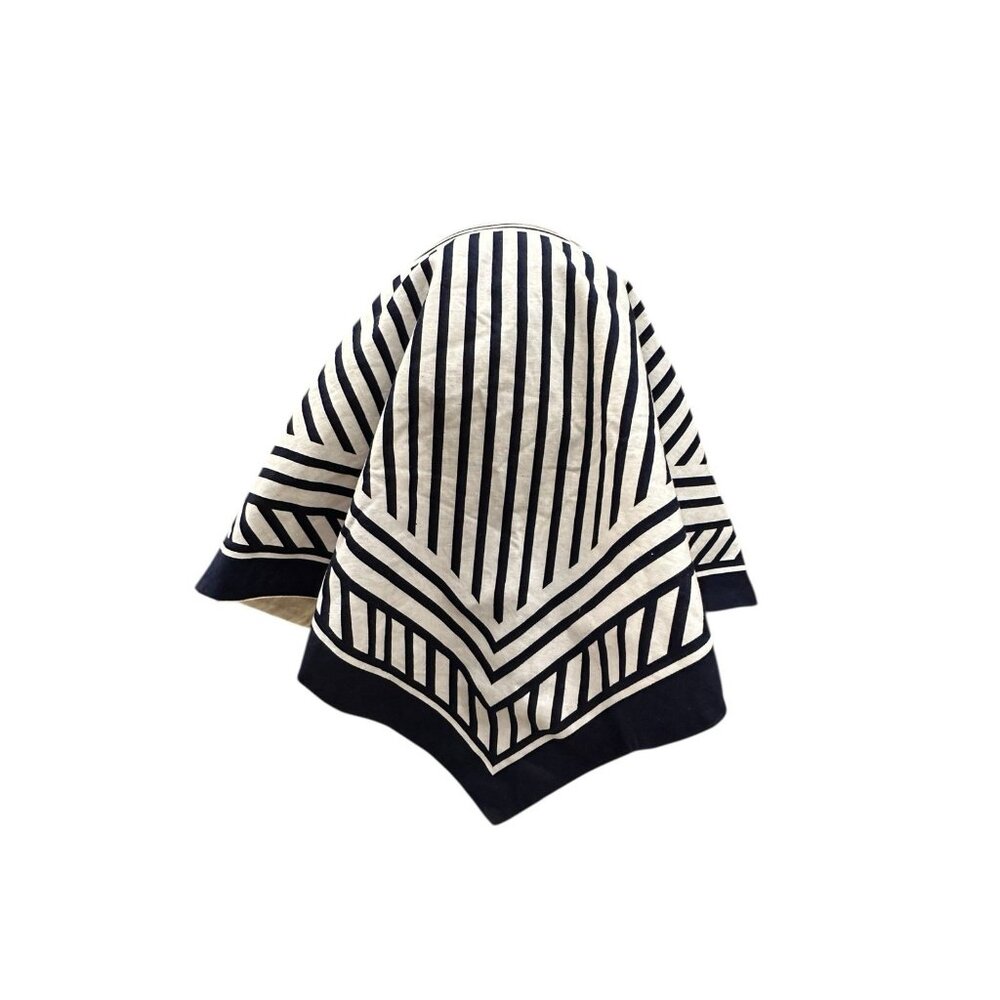 Rare Vintage Mod 1960's Hair Scarf Black & White Headband Beach - Picture 4 of 14